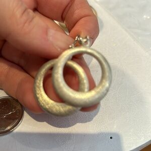 Vintage silver round earrings